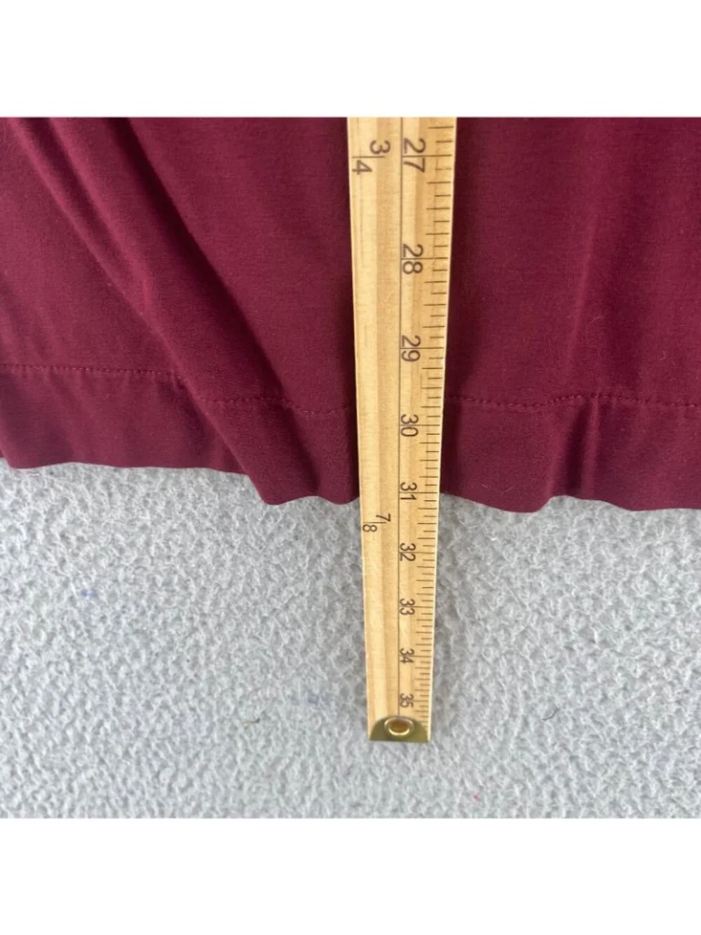 J Jill Skirt Womens Medium Wearever Burgundy Stretch Knit Midi Straight Career
